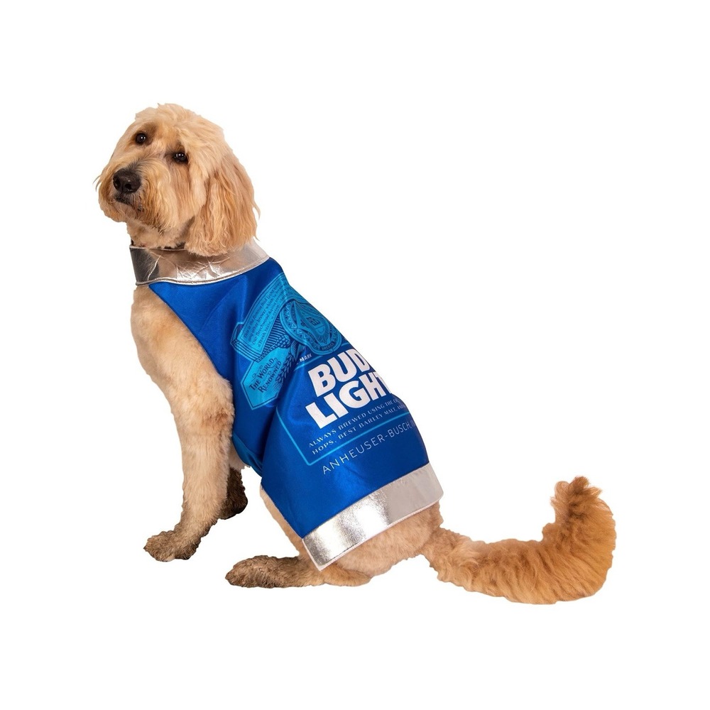 Bud Light funny Alcohol Can Dog Pet Costume Blue Rasta medium/large